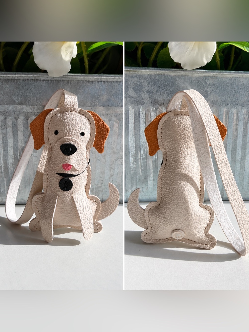 Cute Puppy Faux Leather Wristlet Charm / Coin Pouch Keychain✨✨